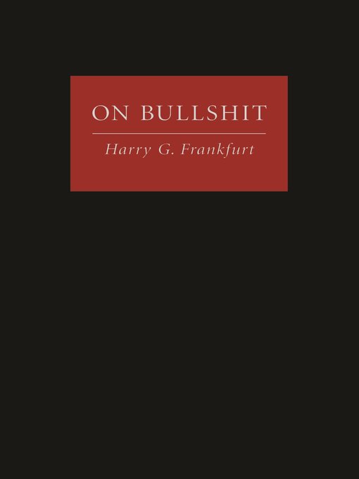 Title details for On Bullshit by Harry G. Frankfurt - Wait list